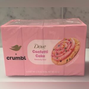 Dove Crumbl Limited Edition Beauty Bar Confetti Crumb Cake, 15 oz 4 Bars NEW